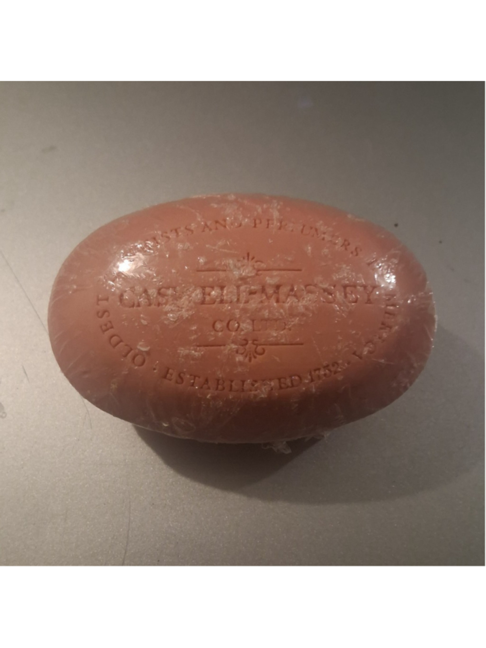 Caswell-Massey Colony Body Bar Soap, Pink Oval Embossed Body Bar